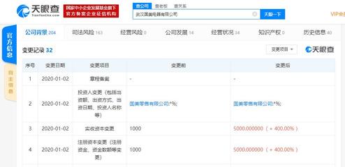 國美電器全資子公司注冊資本大幅提升400%，聚焦計算機軟硬件及輔助設備批發業務